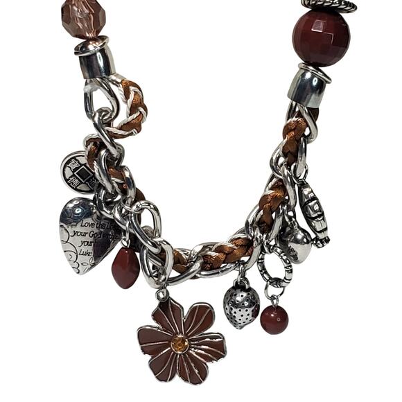 Religious Love The Lord Your God With All Your Heart Charm Necklace Spiritual - Picture 2 of 8